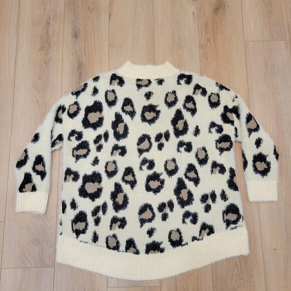 Maronie Soft Baggy Oversized Cheetah Sweater Leopard Animal Print - Picture 4 of 11